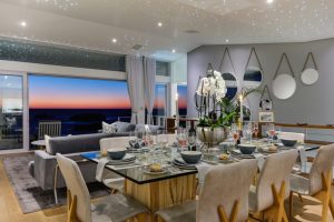 Beta-Villa-Holiday-Rental-Cape-Town-dining-at-night