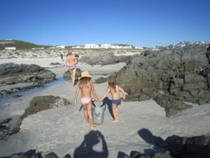 Kids-at-the-beach-White-Sands-Beach-Villa-Yzerfontein