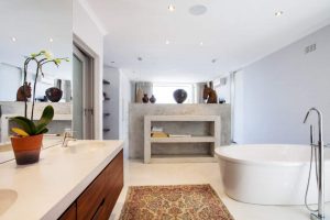Best holiday accommodation- Bathroom of Bantry Bay Holiday Apartment - Atlantic View in Cape Town
