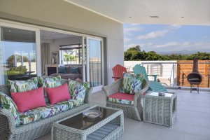 Balcony at villa zenon - garden route - family friendly house close to the beach