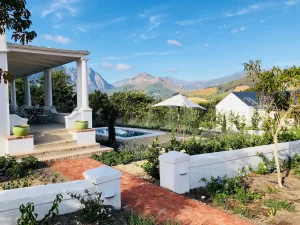 Orchard cottage in Franschhoek Pool area