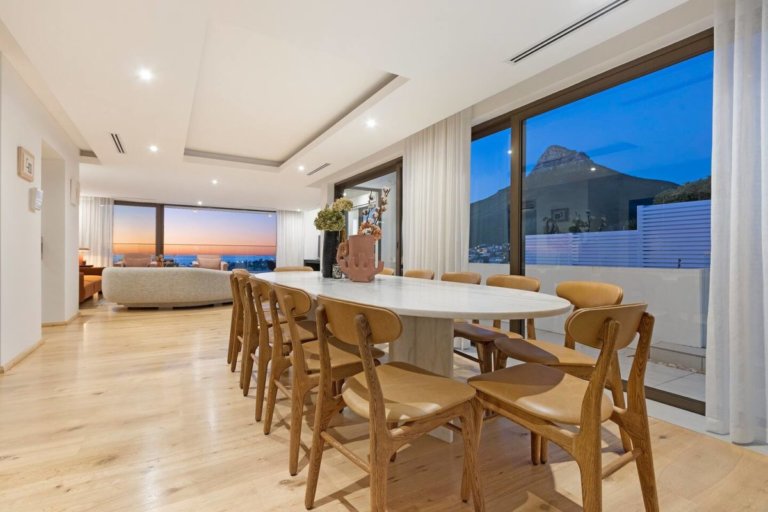 Dining Area (B) - Seats 12 with a view of Lion's Head- Long table dining with style and comfort in mind